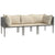 3 Piece Garden Lounge Set with Cushions Grey Poly Rattan