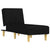 Chaise Longue Black Fabric