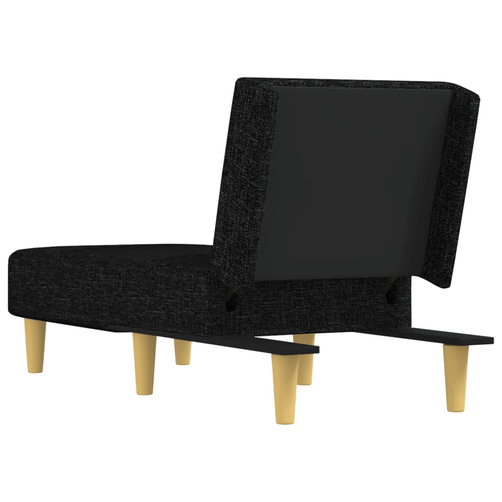 Chaise Longue Black Fabric