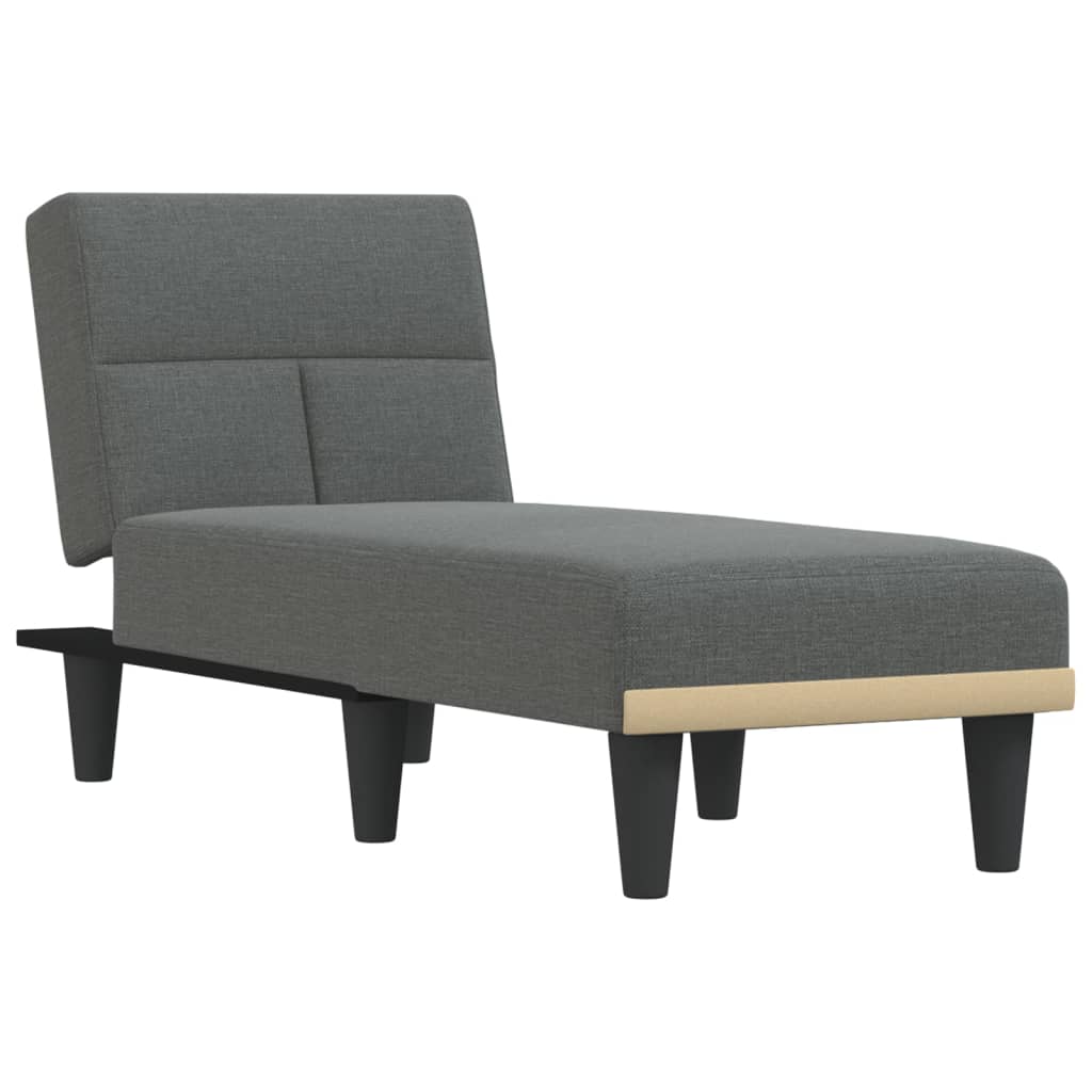 Chaise Longue Dark Grey Fabric