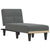 Chaise Longue Dark Grey Fabric