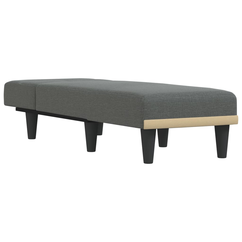 Chaise Longue Dark Grey Fabric