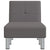 Chaise Longue Grey Faux Leather