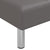 Chaise Longue Grey Faux Leather