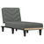 Chaise Longue Dark Grey Fabric