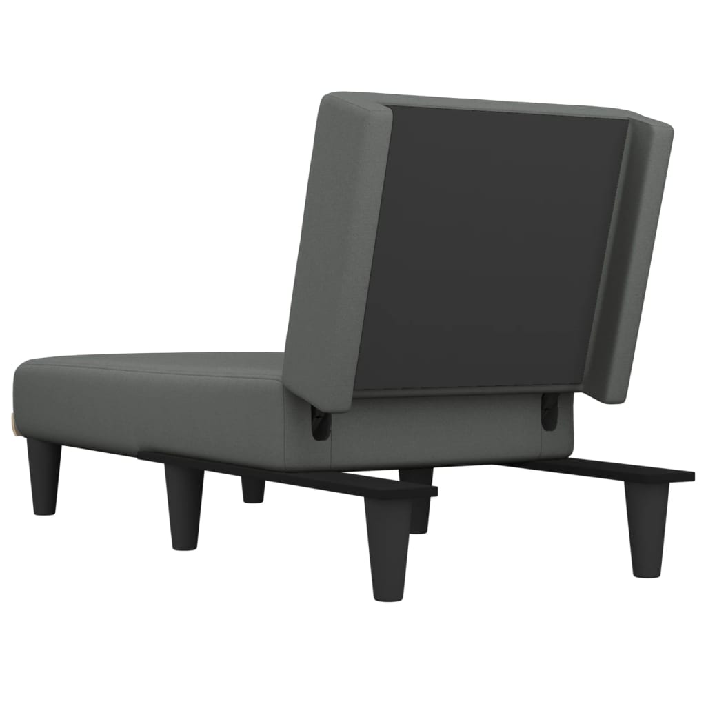 Chaise Longue Dark Grey Fabric