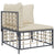 Sectional Corner Sofas with Cushions 2 pcs Poly Rattan