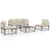 5 Piece Garden Lounge Set with Cushions Anthracite Poly Rattan