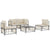 5 Piece Garden Lounge Set with Cushions Anthracite Poly Rattan