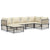 6 Piece Garden Lounge Set with Cushions Anthracite Poly Rattan