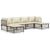 6 Piece Garden Lounge Set with Cushions Anthracite Poly Rattan