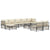 10 Piece Garden Lounge Set with Cushions Anthracite Poly Rattan