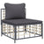 10 Piece Garden Lounge Set with Cushions Anthracite Poly Rattan