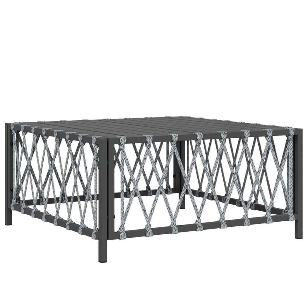 8 Piece Garden Lounge Set with Cushions Anthracite Steel