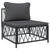 11 Piece Garden Lounge Set with Cushions Anthracite Steel