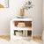 Side Cabinet White 60x36x65 cm Solid Wood Pine