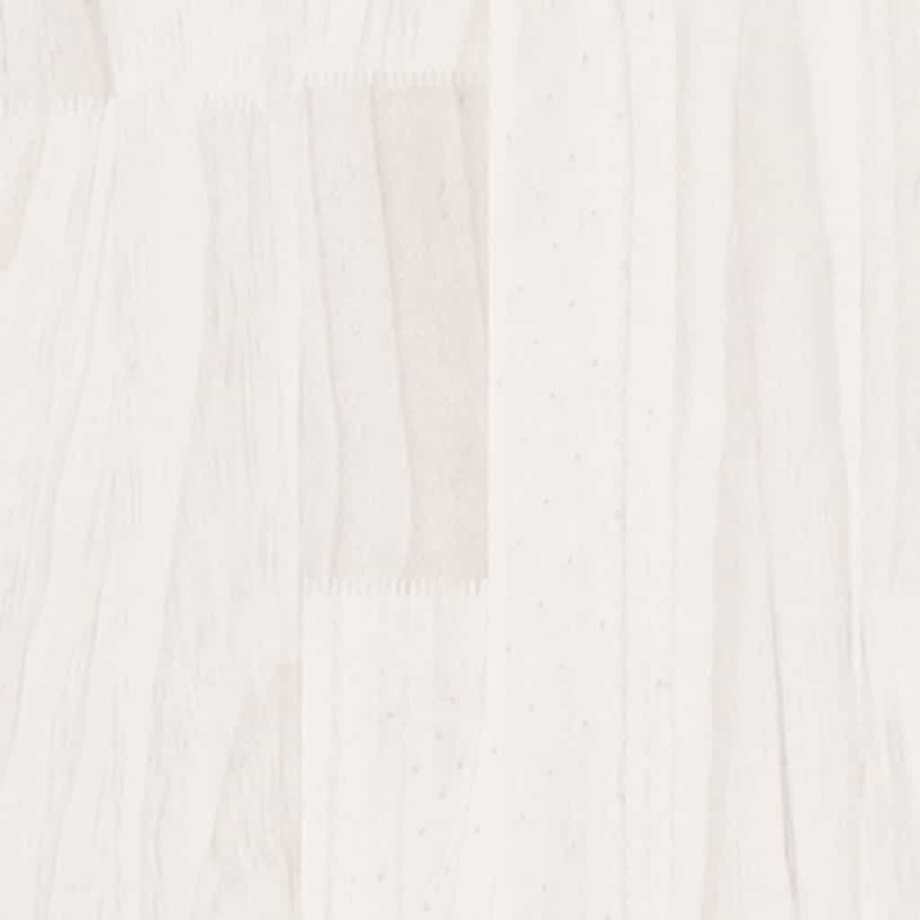 Side Cabinet White 60x36x65 cm Solid Wood Pine