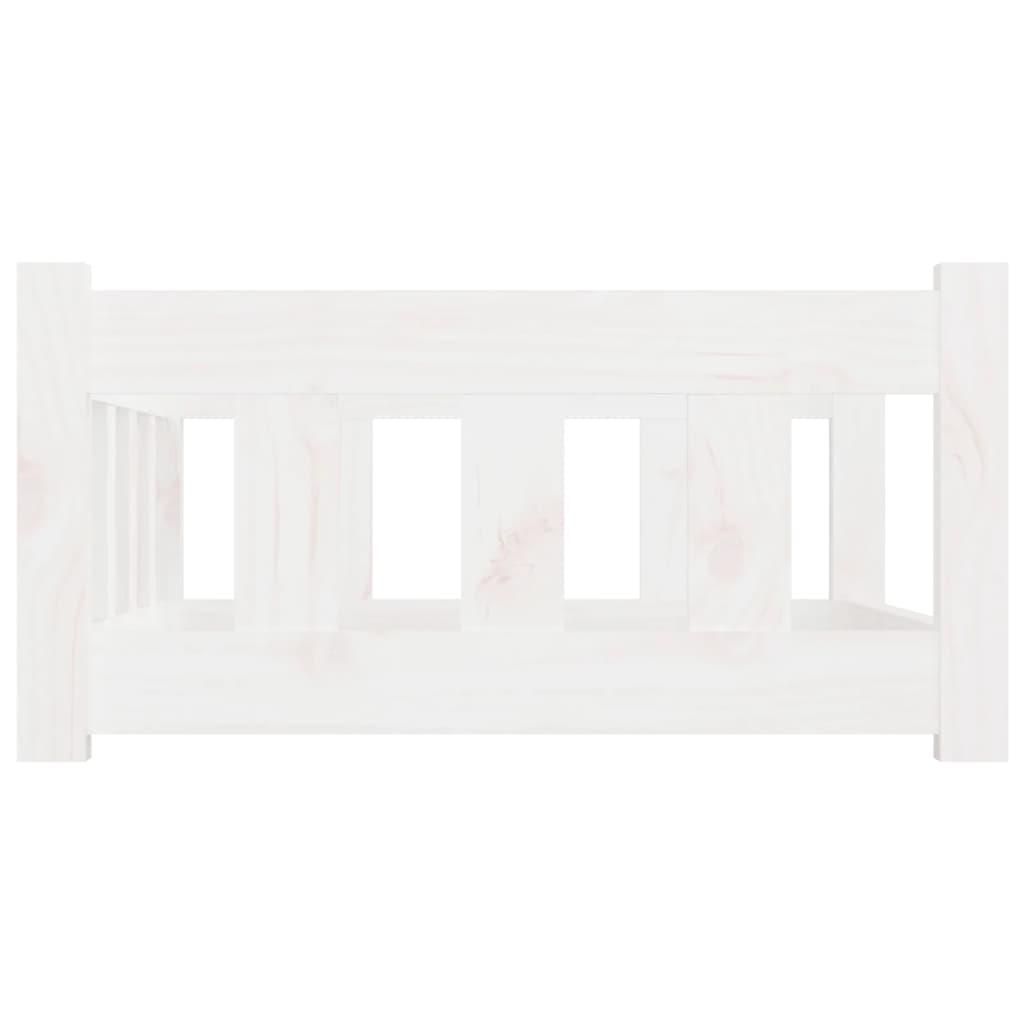 Dog Bed White 75.5x55.5x28 cm Solid Wood Pine