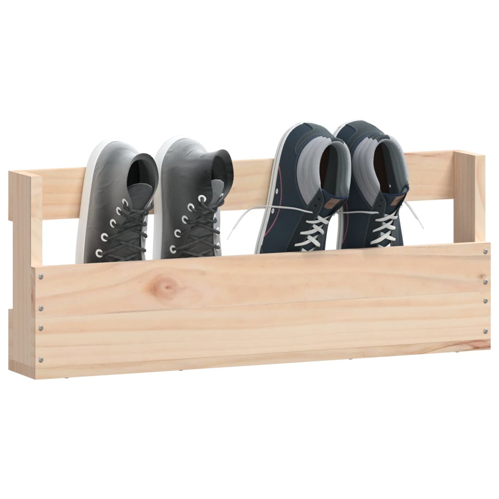 Wall-mounted Shoe Racks 2 pcs 59x9x23 cm Solid Wood Pine