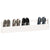 Wall-mounted Shoe Racks 2 pcs White 110x9x23 cm Solid Wood Pine