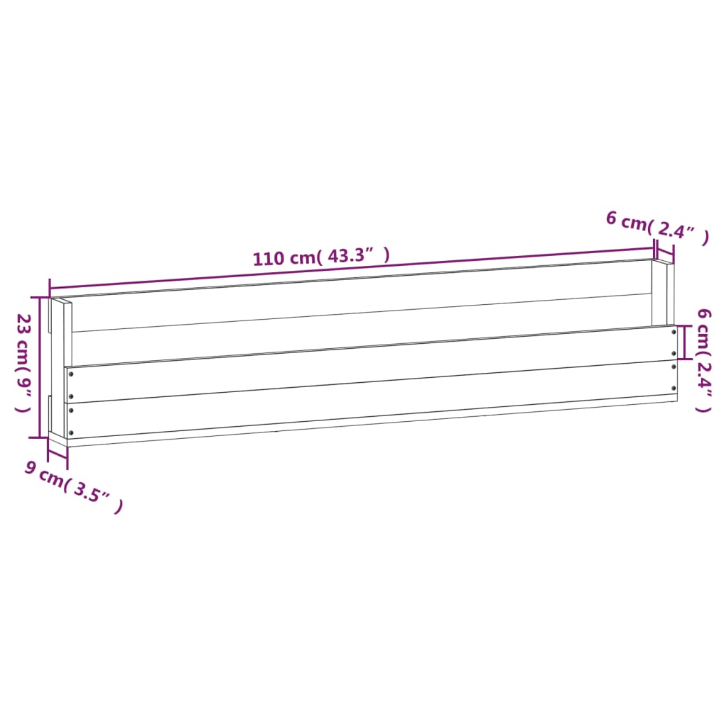 Wall-mounted Shoe Racks 2 pcs White 110x9x23 cm Solid Wood Pine