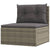 8 Piece Garden Lounge Set with Cushions Grey Poly Rattan