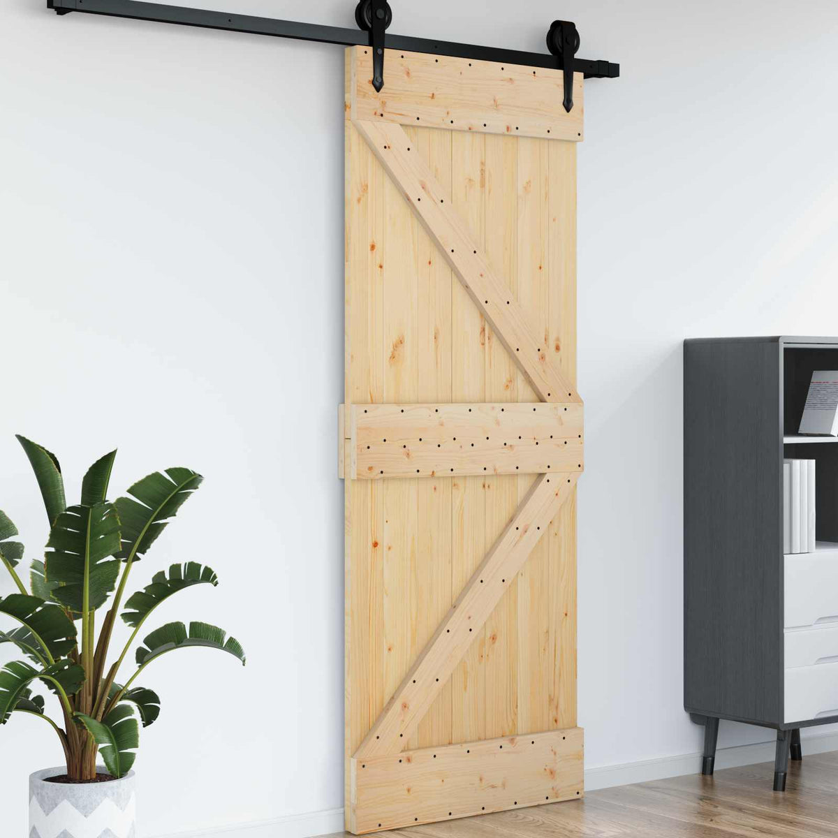 Door NARVIK Natural 95 x 210 cm Solid Pine Wood