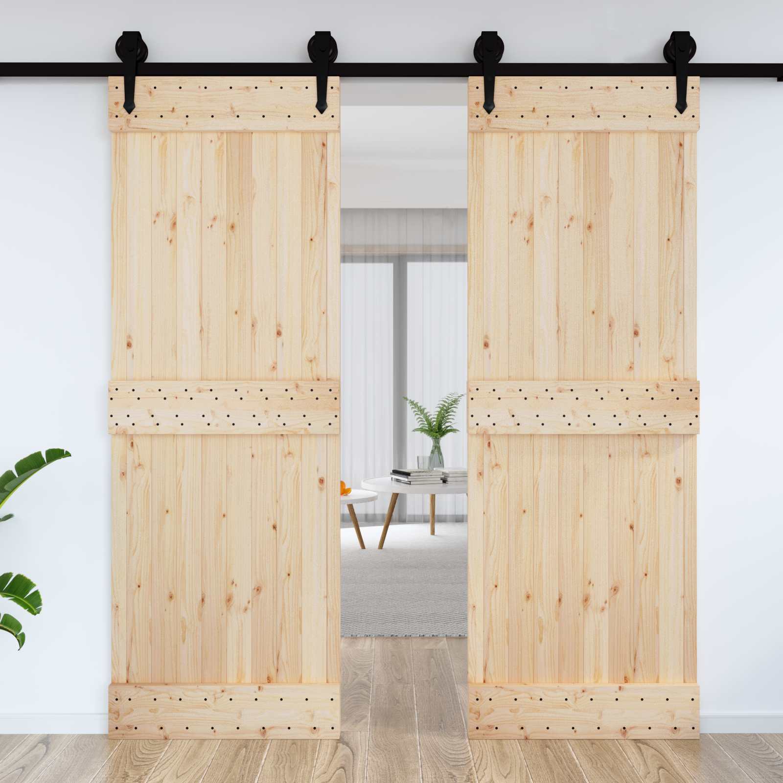 Door NARVIK Natural 80 x 210 cm Solid Pine Wood