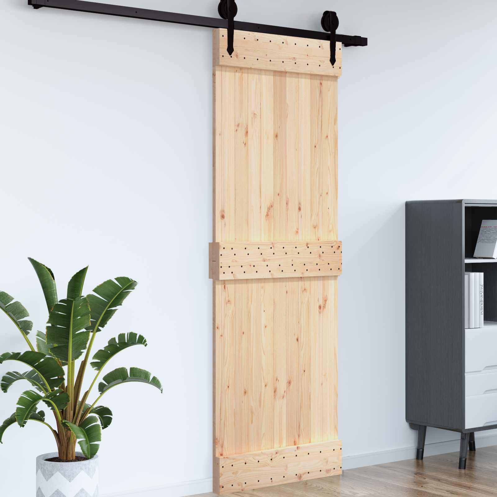 Door NARVIK Natural 85 x 210 cm Solid Pine Wood