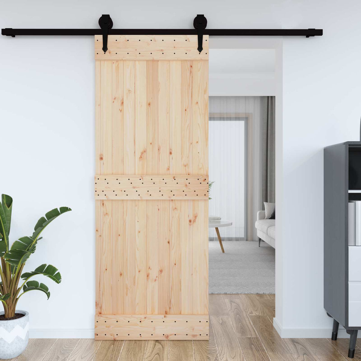 Door NARVIK Natural 85 x 210 cm Solid Pine Wood