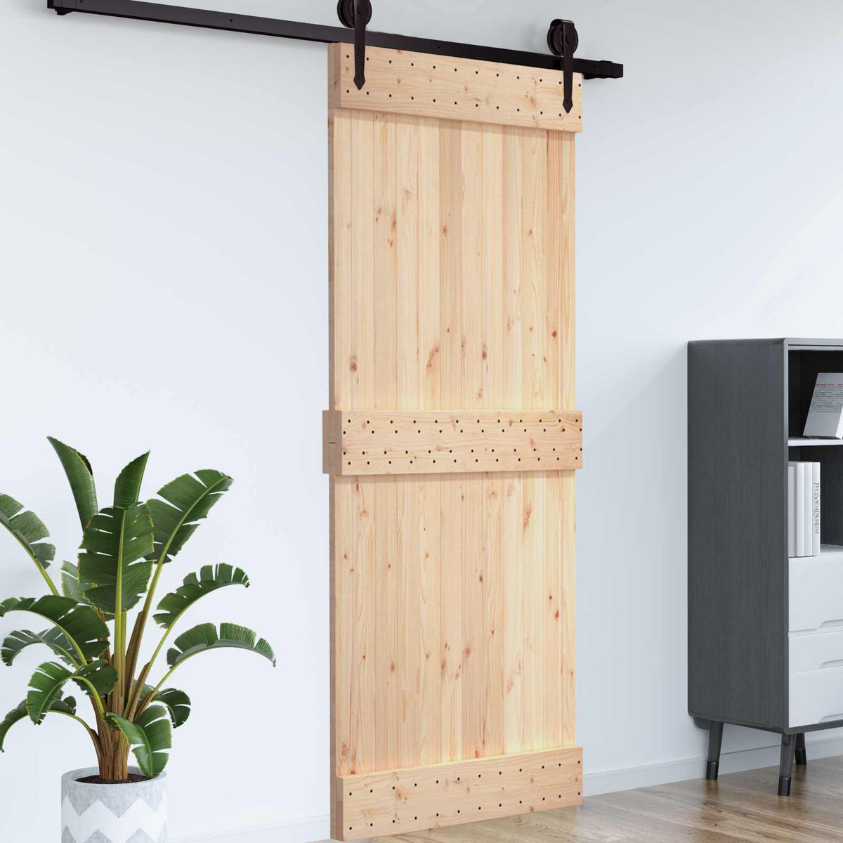 Door NARVIK Natural 100 x 210 cm Solid Pine Wood