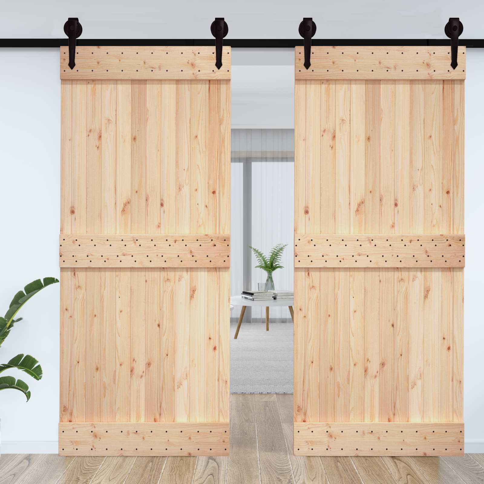 Door NARVIK Natural 100 x 210 cm Solid Pine Wood