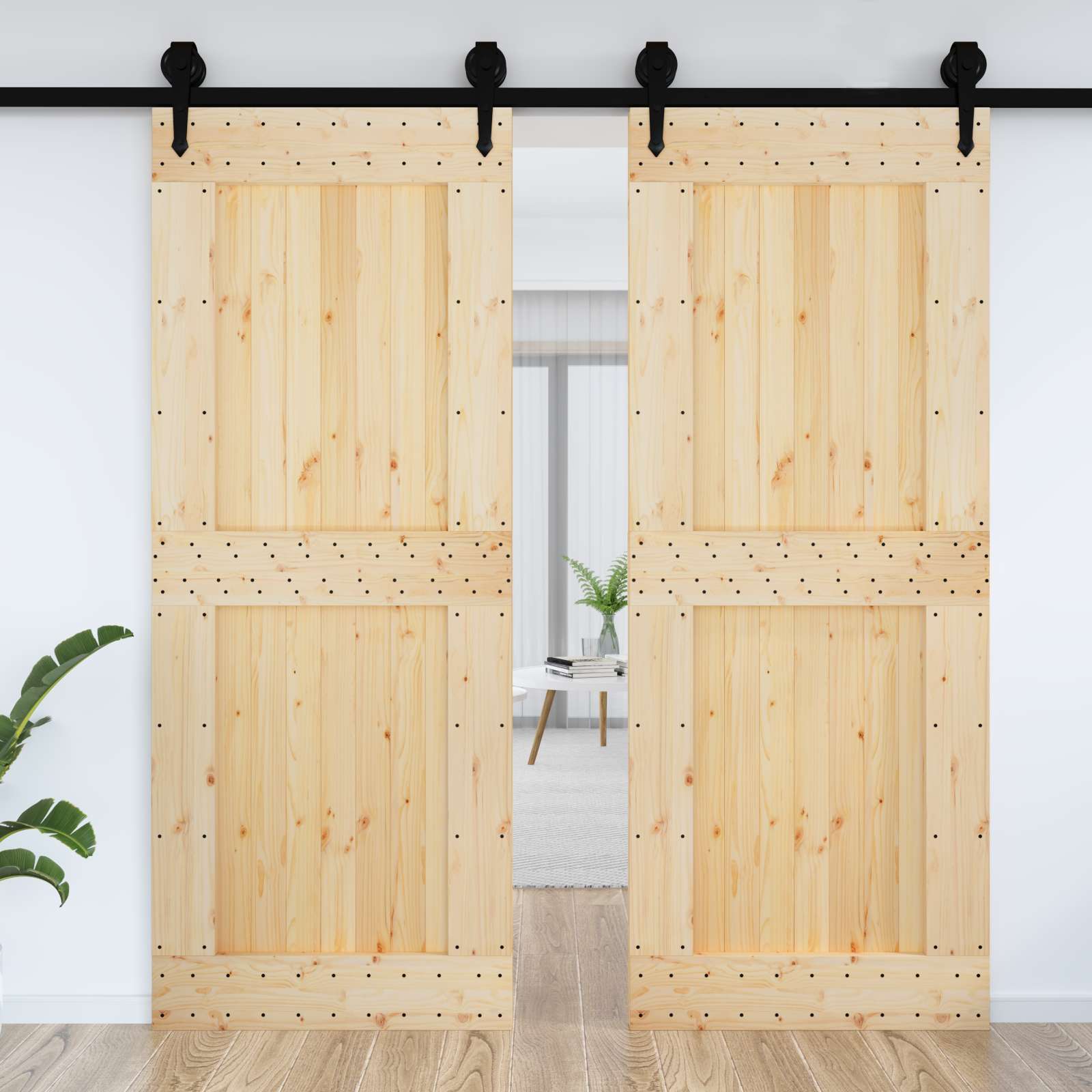 Door NARVIK Natural 90 x 210 cm Solid Pine Wood