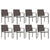 9 Piece Garden Dining Set with Cushions Poly Rattan and Steel