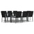 9 Piece Garden Dining Set with Cushions Poly Rattan and Steel