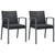 3 Piece Garden Dining Set with Cushions Poly Rattan and Steel