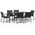 7 Piece Garden Dining Set with Cushions Poly Rattan and Steel