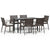 7 Piece Garden Dining Set with Cushions Poly Rattan and Steel