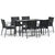 7 Piece Garden Dining Set with Cushions Poly Rattan and Steel