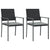 3 Piece Garden Dining Set with Cushions Poly Rattan and Steel