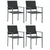 5 Piece Garden Dining Set Poly Rattan and Steel