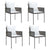 5 Piece Garden Dining Set with Cushions Poly Rattan and Steel