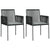 3 Piece Garden Dining Set with Cushions Black Poly Rattan and Steel