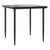 3 Piece Garden Dining Set with Cushions Black Poly Rattan and Steel