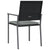 Garden Chairs with Cushions 4 pcs Black 54x62.5x89 cm Poly Rattan