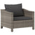 6 Piece Garden Lounge Set with Cushions Grey Poly Rattan