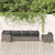 6 Piece Garden Lounge Set with Cushions Grey Poly Rattan