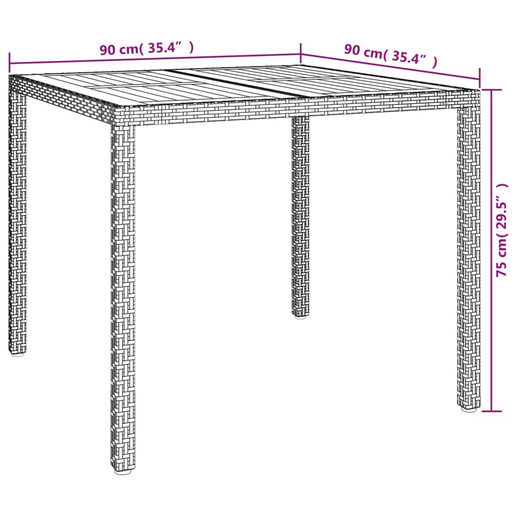 3 Piece Garden Dining Set with Cushions Grey Poly Rattan