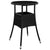 3 Piece Garden Bistro Set with Cushions Black Poly Rattan