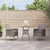 3 Piece Garden Bistro Set with Cushions Grey Poly Rattan